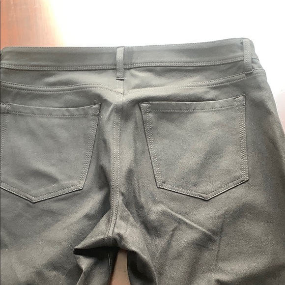 Banana Republic Sloan Front Faux Leather Front Zipper Ankle Black Skinny Pants - Picture 5 of 15